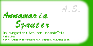 annamaria szauter business card